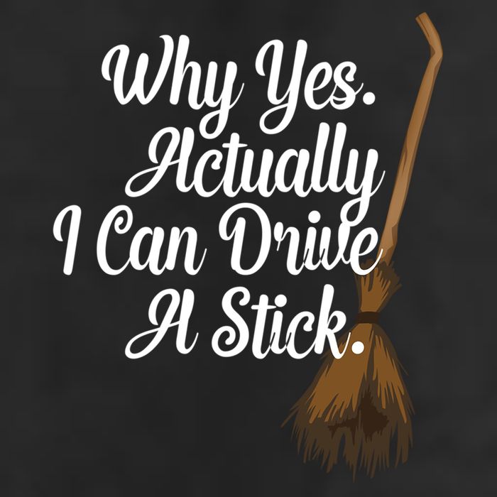Halloween Witch Broom Why Yes Actually I Can Drive A Stick Gift Large Microfiber Waffle Golf Towel