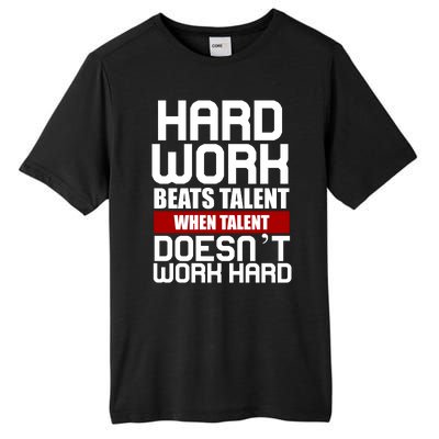 Hard Work Beats Talent When Talent Doesn't Work Hard Tall Fusion ChromaSoft Performance T-Shirt