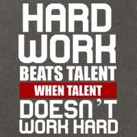 Hard Work Beats Talent When Talent Doesn't Work Hard Cotton Canvas Backpack