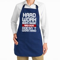Hard Work Beats Talent When Talent Doesn't Work Hard Full-Length Apron With Pockets