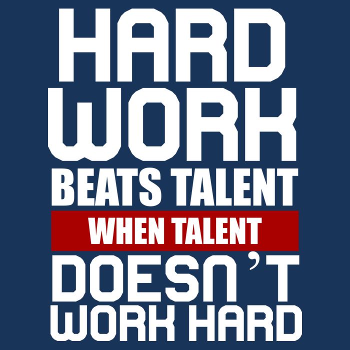 Hard Work Beats Talent When Talent Doesn't Work Hard Full-Length Apron With Pockets