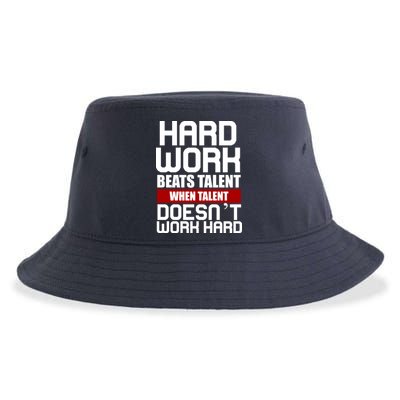 Hard Work Beats Talent When Talent Doesn't Work Hard Sustainable Bucket Hat