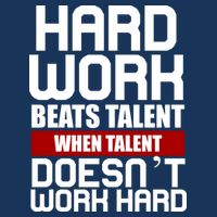 Hard Work Beats Talent When Talent Doesn't Work Hard 7-Panel Snapback Hat