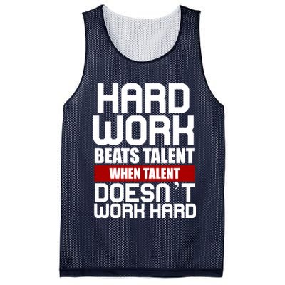 Hard Work Beats Talent When Talent Doesn't Work Hard Mesh Reversible Basketball Jersey Tank