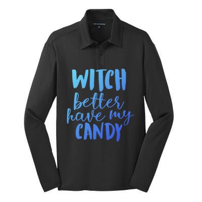 Halloween Witch Better Have My Candy Abh048 Gift Silk Touch Performance Long Sleeve Polo