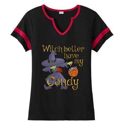 Halloween Witch Better Have My Candy Gift Ladies Halftime Notch Neck Tee