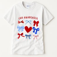 Heart Warrior Chd Awareness Heart Disease Coquette Bow Tall T-Shirt