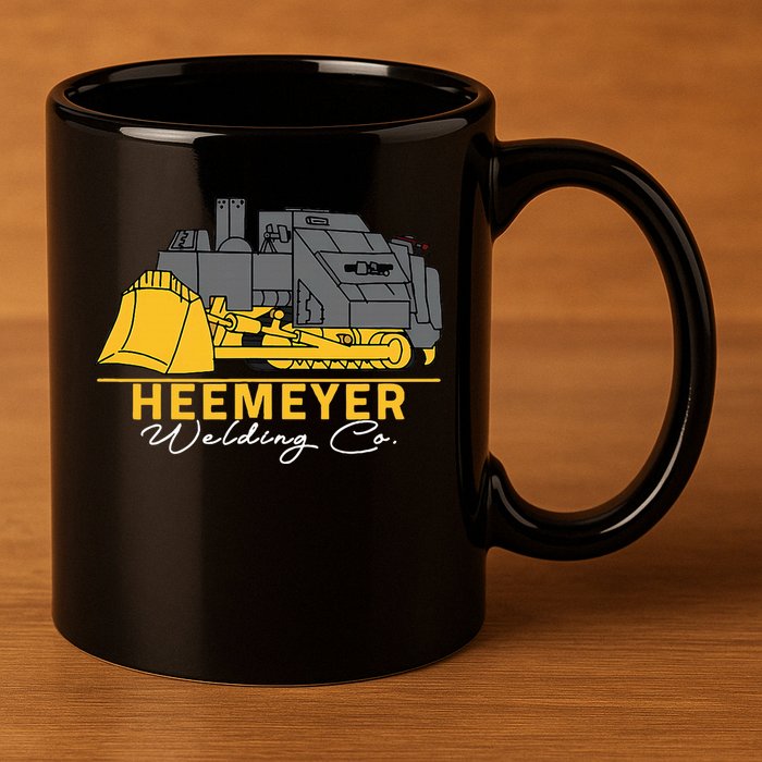 Heemeyer Welding Company Bulldozer Equipment Heavy Machinery 11oz C Handle Ceramic Mug