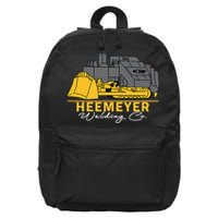 Heemeyer Welding Company Bulldozer Equipment Heavy Machinery 16 in Basic Backpack