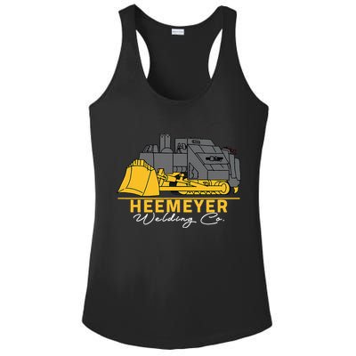 Heemeyer Welding Company Bulldozer Equipment Heavy Machinery Ladies PosiCharge Competitor Racerback Tank