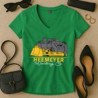 Heemeyer Welding Company Bulldozer Equipment Heavy Machinery Women's V-Neck T-Shirt