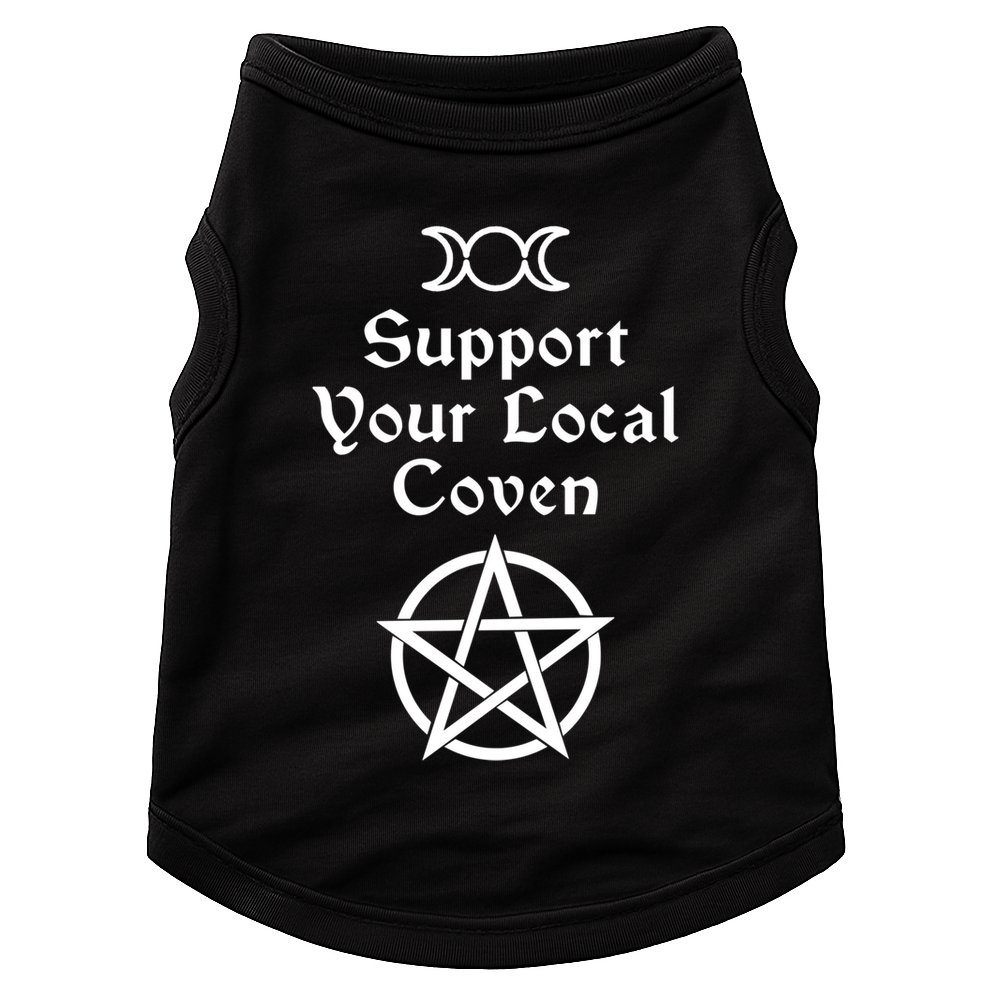 Halloween Witch Costume Support Your Local Coven Funny Gift Doggie Tank