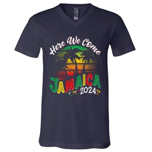 Here We Come Jamaica 2024 Trip Family Summer Vacation V-Neck T-Shirt