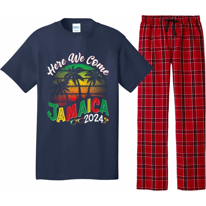 Here We Come Jamaica 2024 Trip Family Summer Vacation Pajama Set