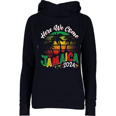 Here We Come Jamaica 2024 Trip Family Summer Vacation Womens Funnel Neck Pullover Hood