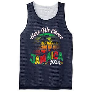 Here We Come Jamaica 2024 Trip Family Summer Vacation Mesh Reversible Basketball Jersey Tank