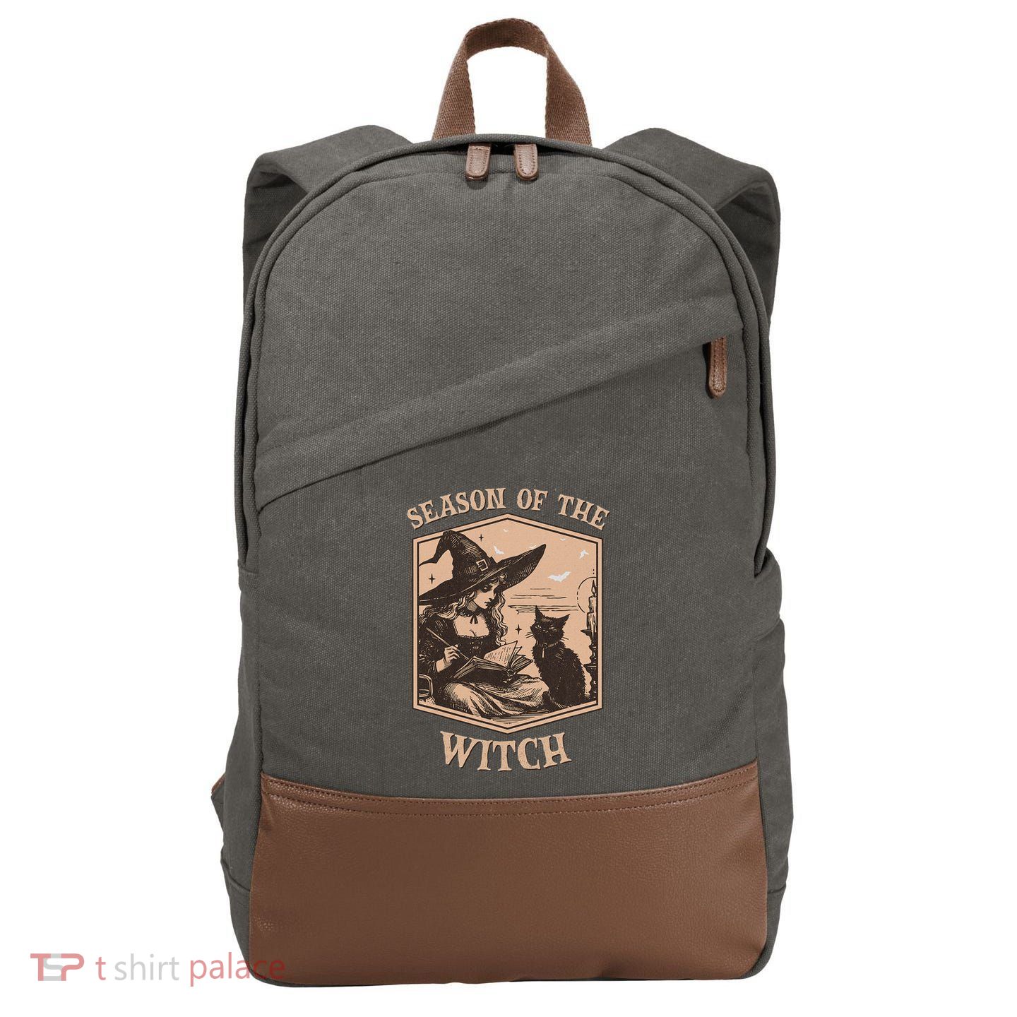 Halloween Witch Costume Salem Witch 1692 They Missed One Cotton Canvas Backpack