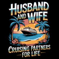 Husband Wife Cruising Partners Gift Button