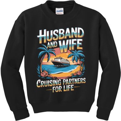 Husband Wife Cruising Partners Gift Kids Sweatshirt