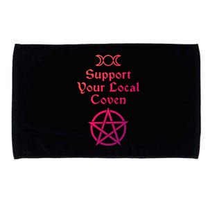 Halloween Witch Costume Support Your Local Coven Funny Gift Microfiber Hand Towel