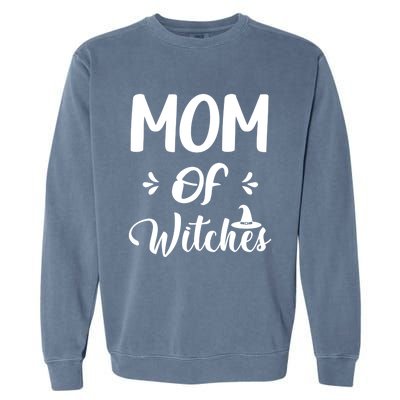 Halloween Witch Costume Mom Of Witches Magical Great Gift Garment-Dyed Sweatshirt