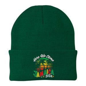 Here We Come Jamaica 2024 Trip Family Summer Vacation Knit Cap Winter Beanie