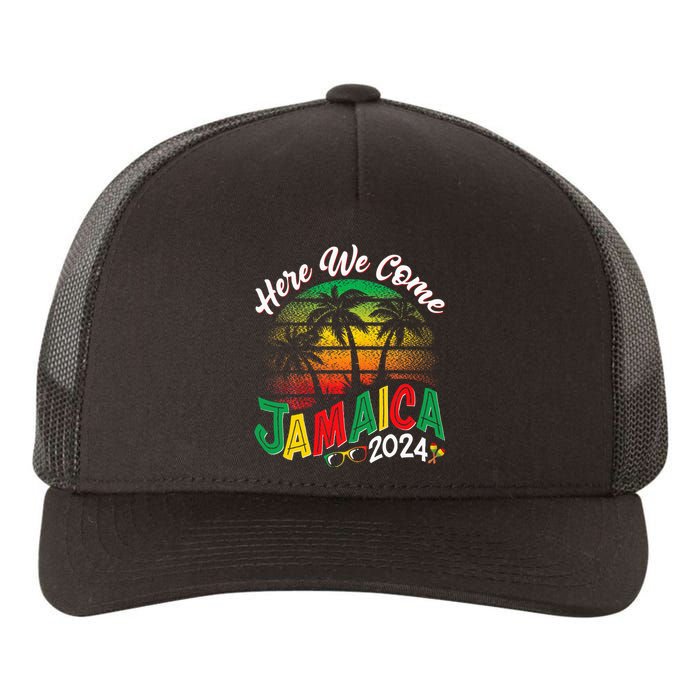 Here We Come Jamaica 2024 Trip Family Summer Vacation Yupoong Adult 5-Panel Trucker Hat