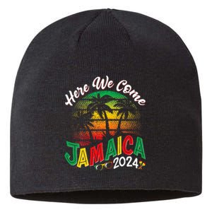 Here We Come Jamaica 2024 Trip Family Summer Vacation Sustainable Beanie