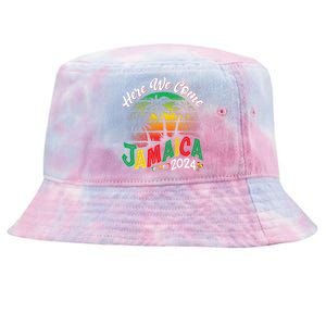 Here We Come Jamaica 2024 Trip Family Summer Vacation Tie-Dyed Bucket Hat