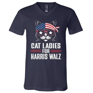 Harris Waltz Cat 2024 President V-Neck T-Shirt