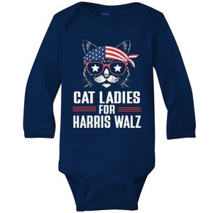 Harris Waltz Cat 2024 President Baby Long Sleeve Bodysuit