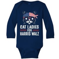 Harris Waltz Cat 2024 President Baby Long Sleeve Bodysuit