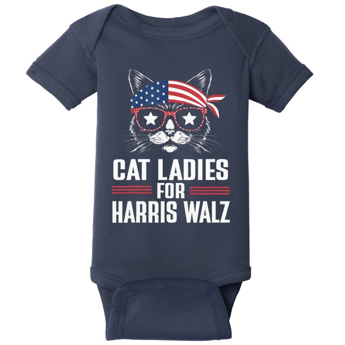 Harris Waltz Cat 2024 President Baby Bodysuit