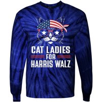 Harris Waltz Cat 2024 President Tie-Dye Long Sleeve Shirt