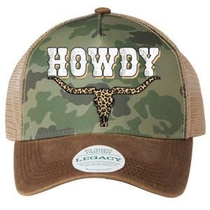 Howdy Western Country Southern Cow Skull Rodeo Bull Cow Legacy Tie Dye Trucker Hat