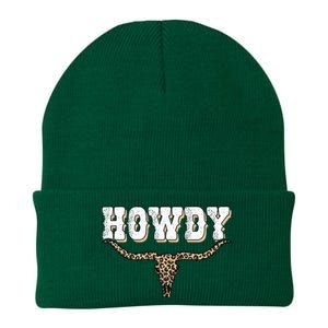 Howdy Western Country Southern Cow Skull Rodeo Bull Cow Knit Cap Winter Beanie