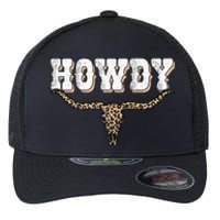 Howdy Western Country Southern Cow Skull Rodeo Bull Cow Flexfit Unipanel Trucker Cap