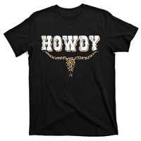 Howdy Western Country Southern Cow Skull Rodeo Bull Cow T-Shirt