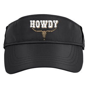 Howdy Western Country Southern Cow Skull Rodeo Bull Cow Adult Drive Performance Visor