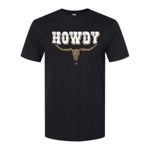 Howdy Western Country Southern Cow Skull Rodeo Bull Cow Softstyle CVC T-Shirt