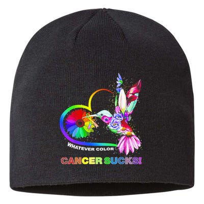Hummingbird Whatever Color Cancer Sucks Fight Cancer Ribbons Sustainable Beanie