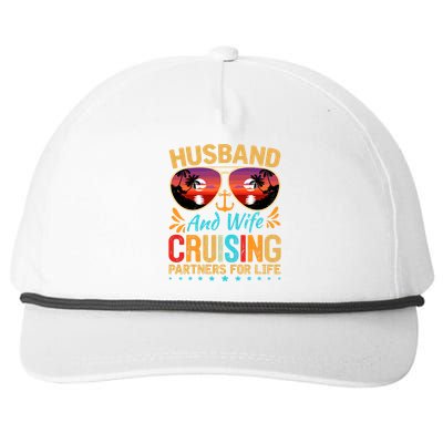 Husband Wife Cruising 2024 Cruise Vacation Couples Trip Snapback Five-Panel Rope Hat