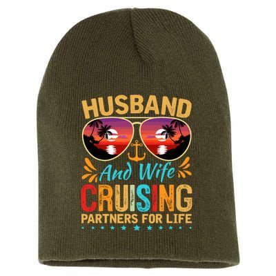 Husband Wife Cruising 2024 Cruise Vacation Couples Trip Short Acrylic Beanie