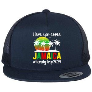 Here We Come Jamaica Family Trip 2024 Vacation Jamaica Flat Bill Trucker Hat