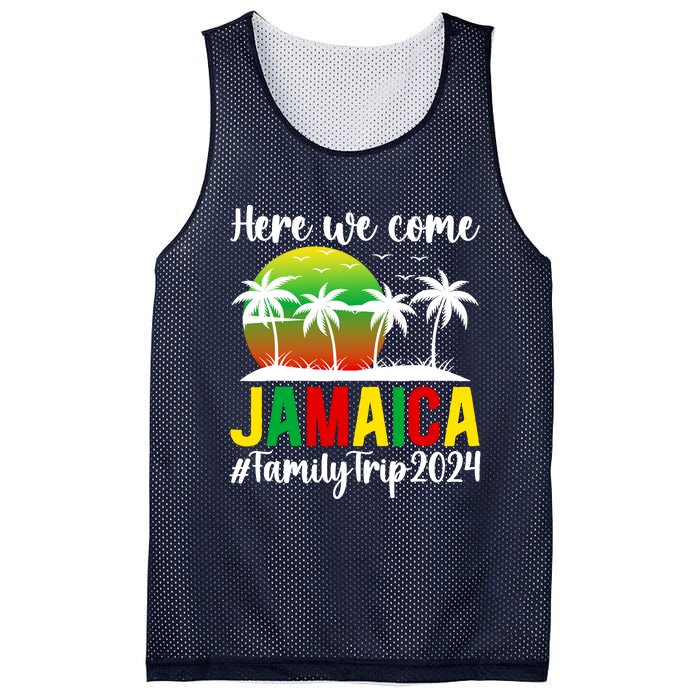 Here We Come Jamaica Family Trip 2024 Vacation Jamaica Mesh Reversible Basketball Jersey Tank