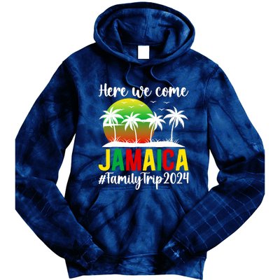 Here We Come Jamaica Family Trip 2024 Vacation Jamaica Tie Dye Hoodie