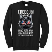 Harris Waltz Cat Lady Walz Mind Your Own Damn Business Sweatshirt