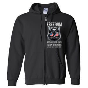 Harris Waltz Cat Lady Walz Mind Your Own Damn Business Full Zip Hoodie