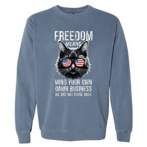 Harris Waltz Cat Lady Walz Mind Your Own Damn Business Garment-Dyed Sweatshirt