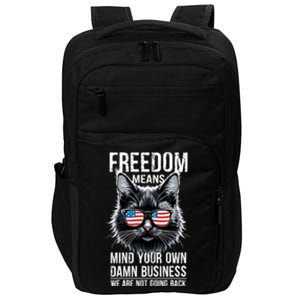 Harris Waltz Cat Lady Walz Mind Your Own Damn Business Impact Tech Backpack